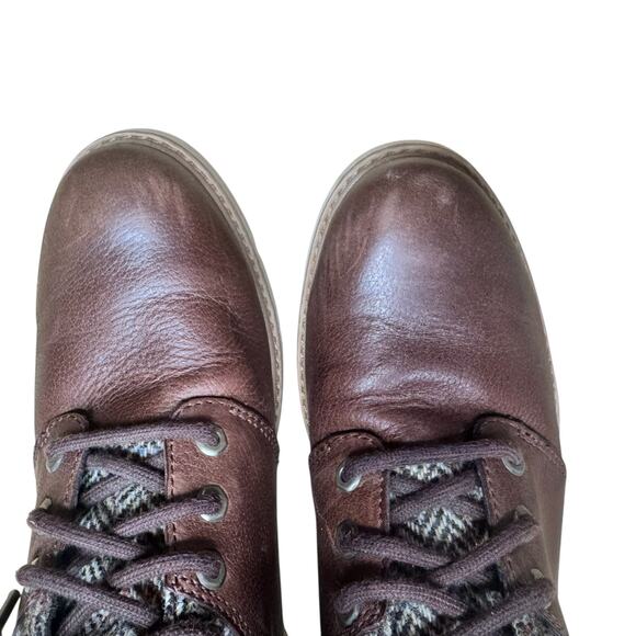Timberland Women's Bramhall 6 Inch Harris Tweed Brown Lace Up Boots - Size 9 - Picture 5 of 9